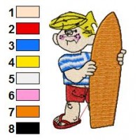 Dennis the Menace Embroidery Design 6